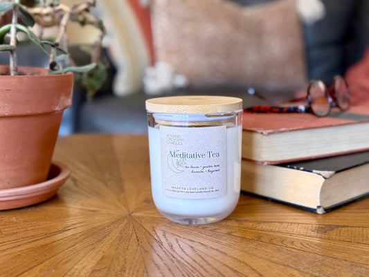 Meditative Tea (tea leaves + garden mint + lavender + bergamot)