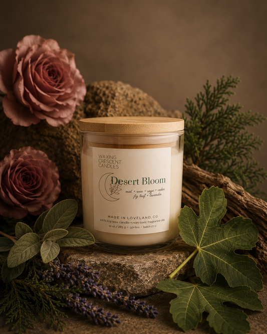 Desert Bloom (sage + oud + rose + cedar + fig leaf + lavender)