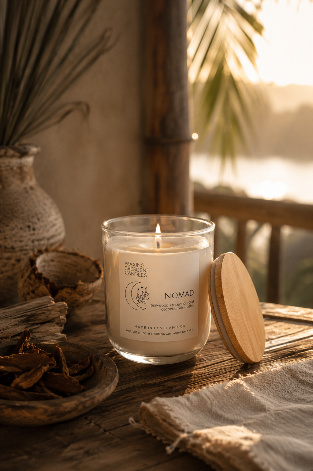 Nomad (teakwood + tobacco + smoked oud + coconut milk + palm + patchouli)
