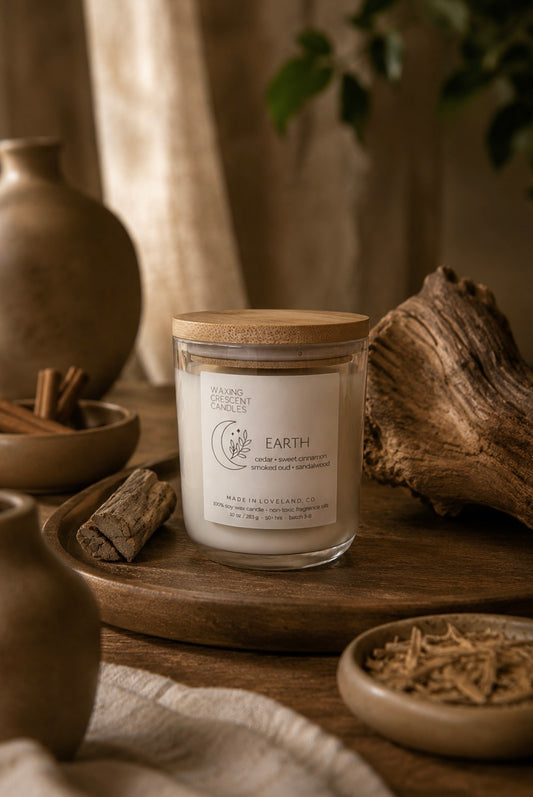 Earth (cedar + sweet cinnamon + smoked oud + sandalwood)