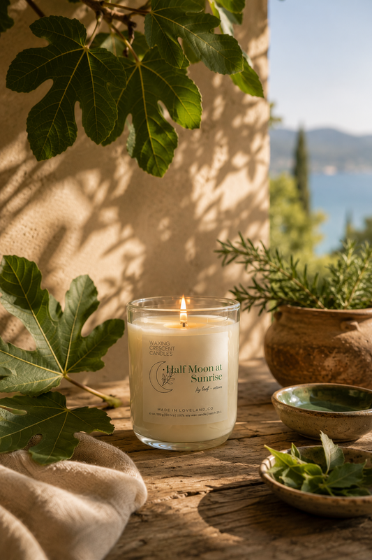 Half Moon at Sunrise (fig leaf + vetiver)
