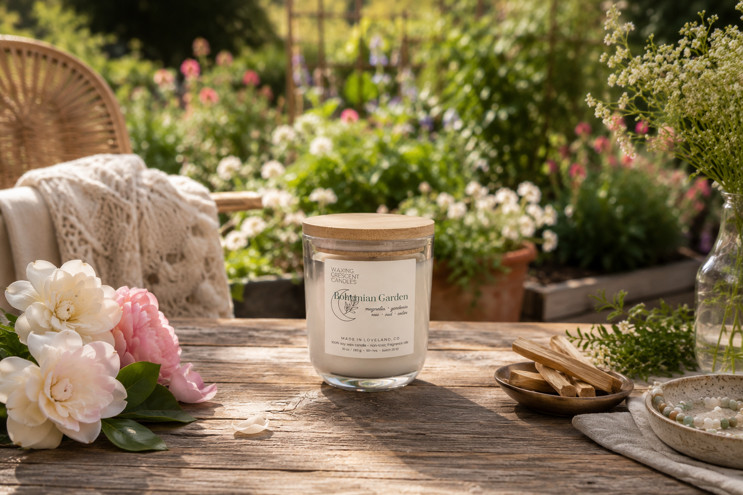 Bohemian Garden (magnolia + peony + gardenia + rose + sandalwood + palo santo + cedar + oud)
