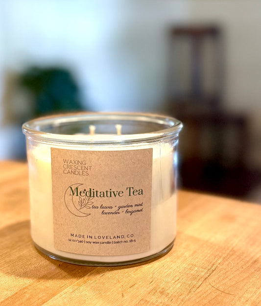 Meditative Tea (tea leaves + garden mint + lavender + bergamot)