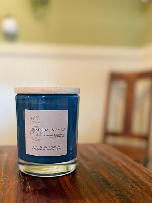 Equatorial Nomad (teakwood + tobacco + smoked oud + coconut milk + palm + patchouli)