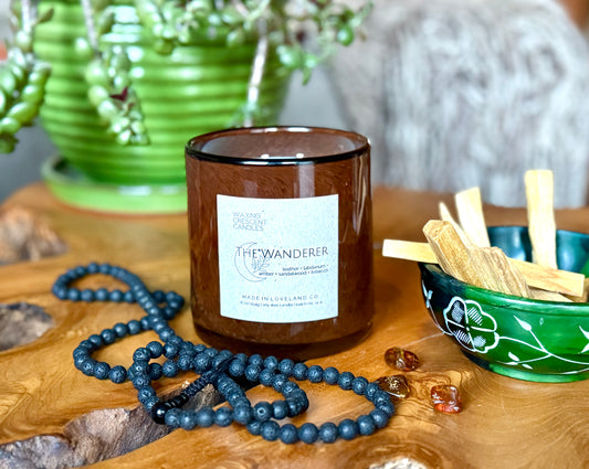 The Wanderer (leather + labdanum + sandalwood + amber + sweet tobacco)