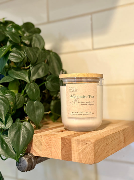 Meditative Tea (tea leaves + garden mint + lavender + bergamot)