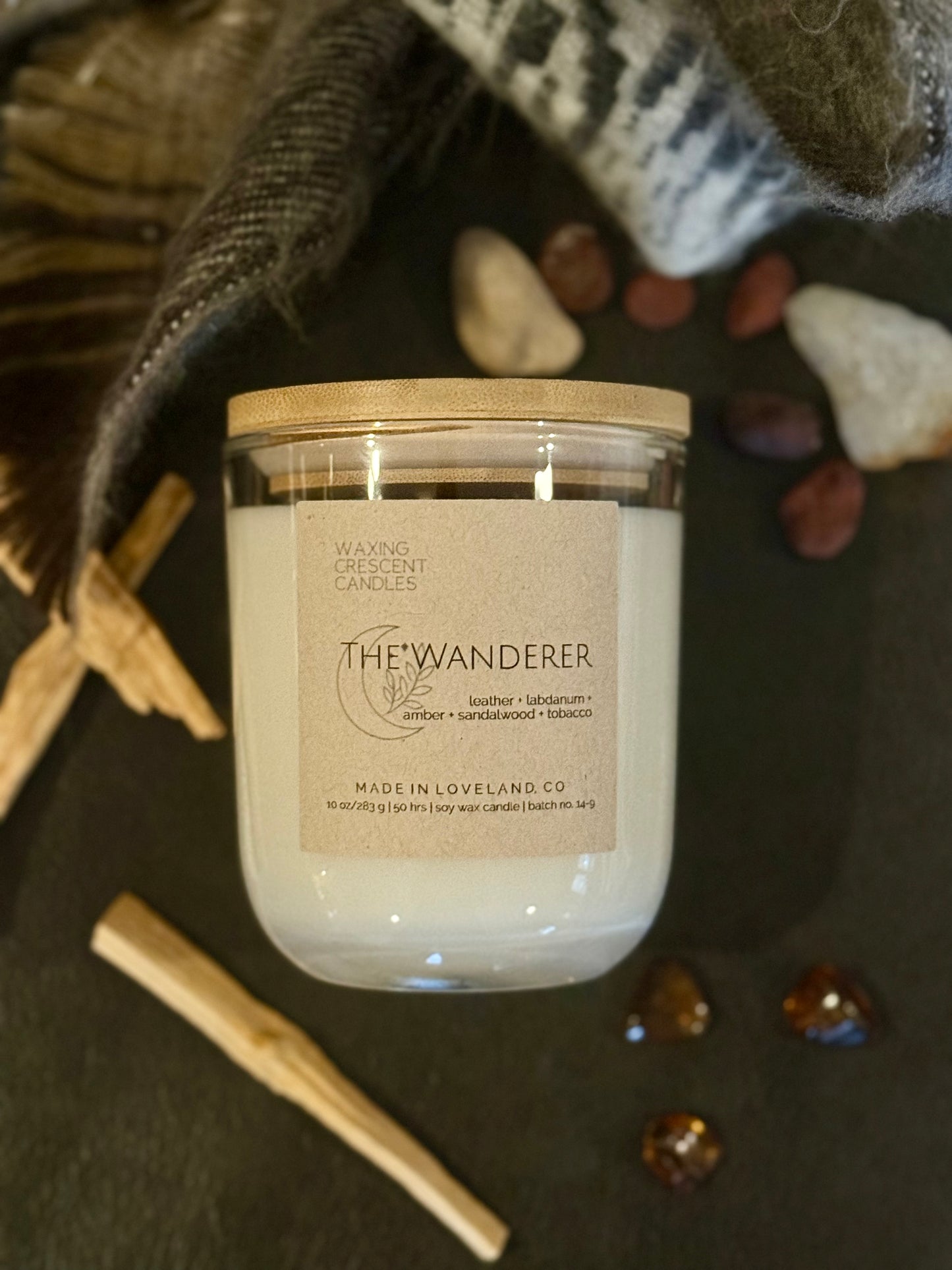 The Wanderer (leather + labdanum + sandalwood + amber + sweet tobacco)