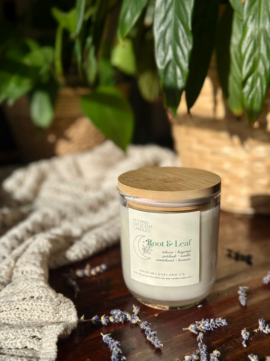 Root & Leaf  (tobacco + bergamot + patchouli + vanilla + sandalwood + lavender)