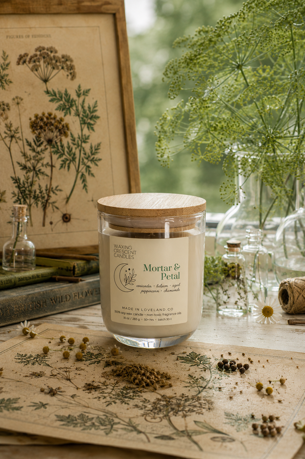 Mortar & Petal (coriander + balsam + peppercorn + copal + chamomile)