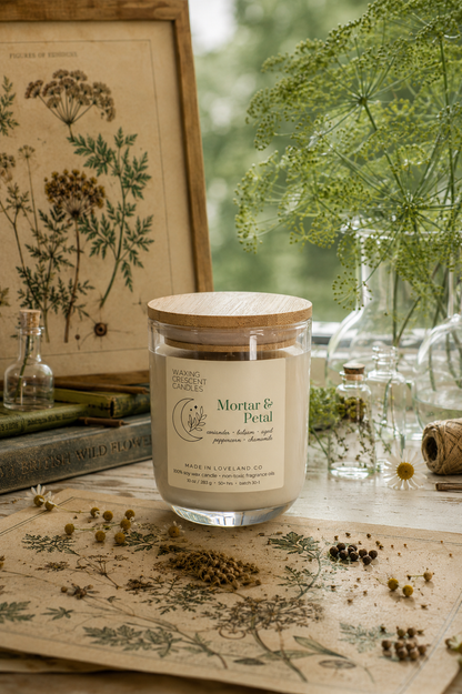 Mortar & Petal (coriander + balsam + peppercorn + copal + chamomile)